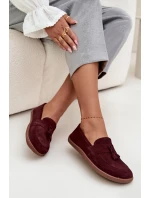 Kožené semišové mokasíny typu barefoot Zazoo – bordó Kožené semišové mokasíny typu barefoot Zazoo – bordó