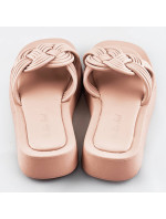 Béžové dámské pantofle s podrážkou model 17352363 - Mix Feel