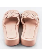 Béžové dámské pantofle s podrážkou model 17352363 - Mix Feel