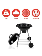 KULOVÝ ZAHRADNÍ GRIL REX STEEL 46CM S POPELNÍKEM