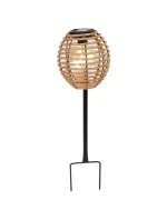 SOLÁRNÍ KULOVÁ LAMPA RATAN HNĚDÁ PROGARDEN