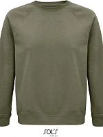 SOL'S Space Unisex raglánová mikina z bio bavlny 25.3567 khaki