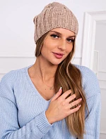 Fleecová čepice Ida K320 tmavě béžová