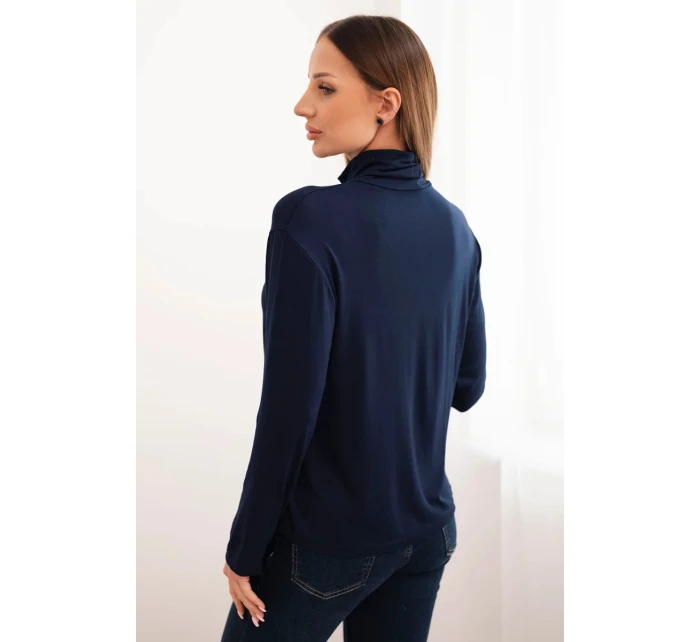 Dámská viskózová blůza s rolákem a dlouhým rukávem granátová Dámská viskózová blůza s rolákem a dlouhým rukávem granátová