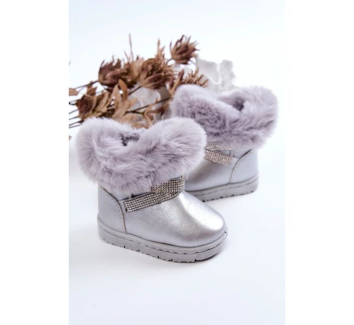 dětské sněhule s kubickými zirkony stříbrný Hollee dětské sněhule s kubickými zirkony stříbrný Hollee