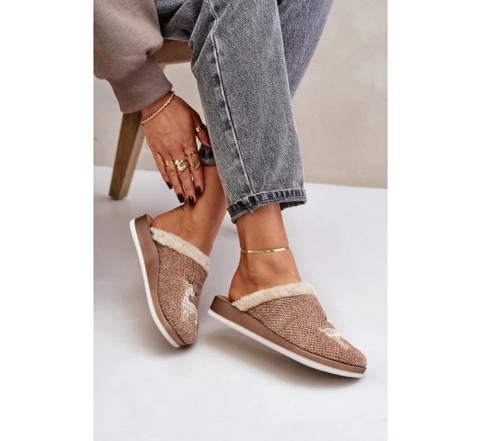 Dámské Pantofle S  Béžové model 21677364 - Inblu