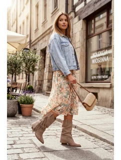 Kovbojky s třásněmi na klínu Béžové Pireya