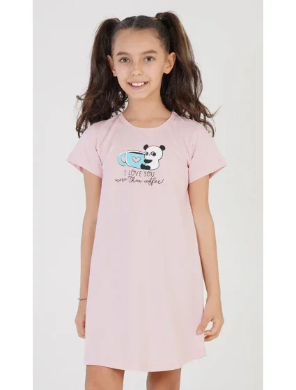 Dětská noční košile s krátkým rukávem I love model 18598318 - Vienetta Kids Dětská noční košile s krátkým rukávem I love model 18598318 - Vienetta Kids