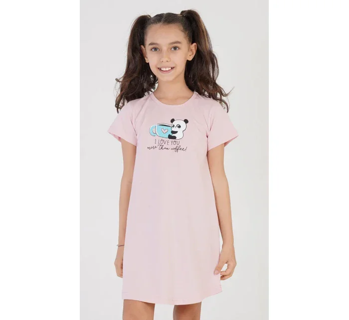 Dětská noční košile s krátkým rukávem I love model 18598318 - Vienetta Kids Dětská noční košile s krátkým rukávem I love model 18598318 - Vienetta Kids