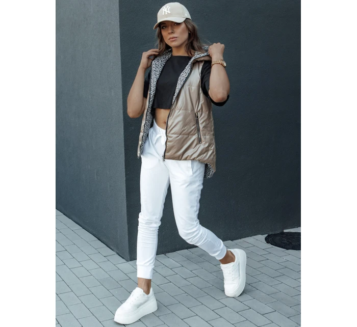 Dámská prošívaná vesta ICONVEST camel FashionStreet TY4433