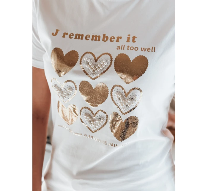 Dámské tričko se srdcem LOVETIK bílé FashionStreet RY2735