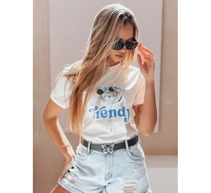 Dámské tričko s potiskem TRENDY BUNNY bílé FashionStreet RY2906