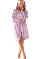 Dámský župan Siena 3356 s kapucí 3/4 mauve - Vestis