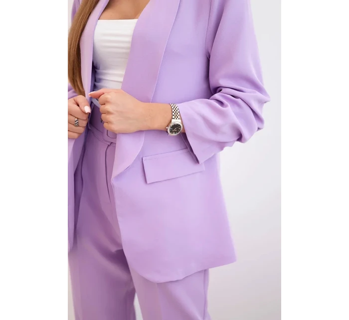 Elegantní souprava saka a kalhot světle fialová Elegantní souprava saka a kalhot světle fialová