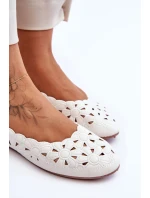 Dámské Lesklé Baleríny Bílé model 21625332 - EVENTO
