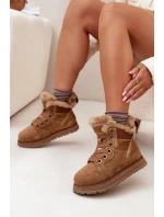 Semišové Sněhule Dámské Na Platformě S Kožíškem Big Star model 21705946 Camel - Big Star Shoes Semišové Sněhule Dámské Na Platformě S Kožíškem Big Star model 21705946 Camel - Big Star Shoes