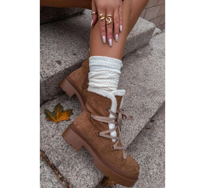 Dámské sněhule s kožíškem Camel model 21715007 - Boto
