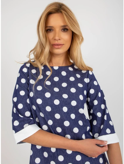 Bluzka LK BZ model 21393001 ciemny niebieski - FPrice Bluzka LK BZ model 21393001 ciemny niebieski - FPrice