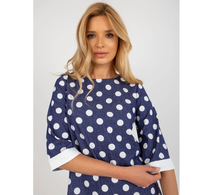 Bluzka LK BZ model 21393001 ciemny niebieski - FPrice Bluzka LK BZ model 21393001 ciemny niebieski - FPrice