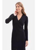 B307 Pletené tužkové šaty - černé B307 Pletené tužkové šaty - černé