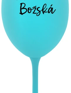PANÍ BOŽSKÁ - tyrkysová sklenice na víno 350 ml