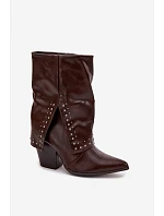 Dámské kovbojky D8259 hnědé - Sweet Shoes