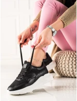 Trendy tenisky černé dámské bez podpatku Trendy tenisky černé dámské bez podpatku