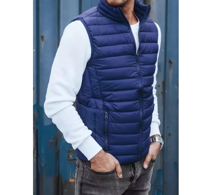 Pánská tmavě modrá vesta FashionStreet TX4124