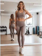 dámské legíny s vysokým pasem tmavě šedé Dstreet model 21986758 - FashionStreet