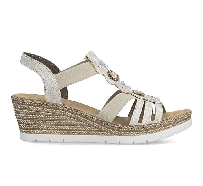 Dámské sandály pohodlné béžové model 22063265 - Rieker