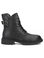 Dámské kožené černé boty ve stylu Filippo model 22400206 Dámské kožené černé boty ve stylu Filippo model 22400206
