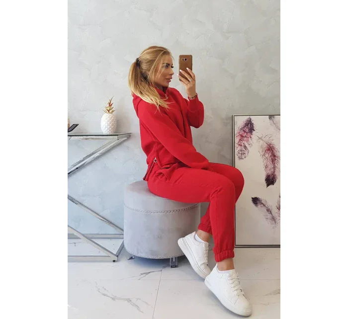 Zateplený set roláku a kapuce červený Zateplený set roláku a kapuce červený