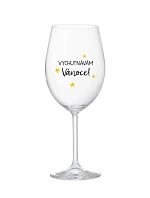 VYCHUTNÁVÁM SI VÁNOCE - čirá sklenice na víno 350 ml