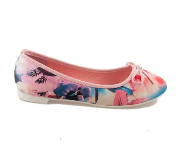 model 1900507 růžové dámské baleríny s květy - VICES model 1900507 růžové dámské baleríny s květy - VICES