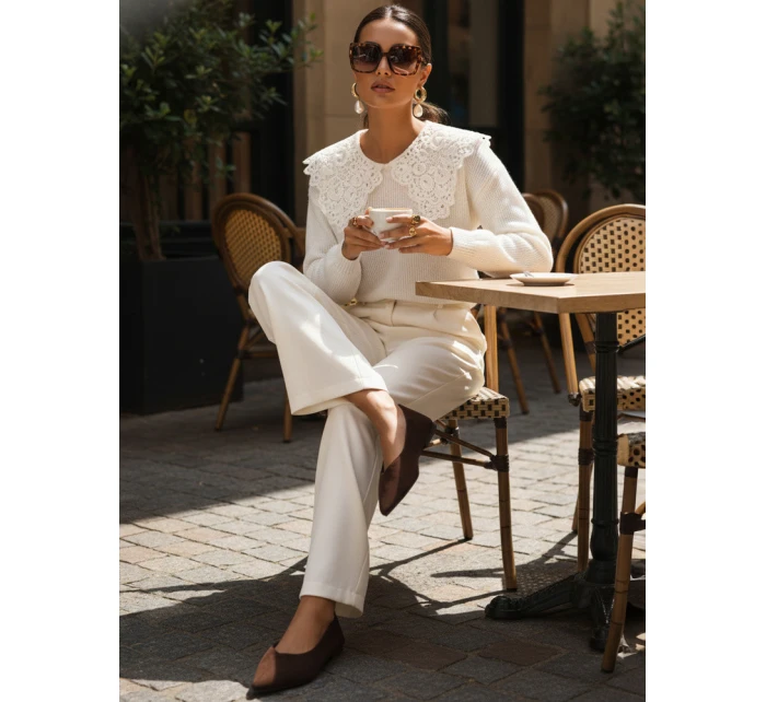 Baleriny damskie zamszowe z noskiem w szpic brązowe FashionStreet ZY1423