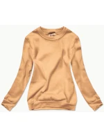 Dámská tepláková mikina v barvě nude se stahovacími lemy (W01-160)