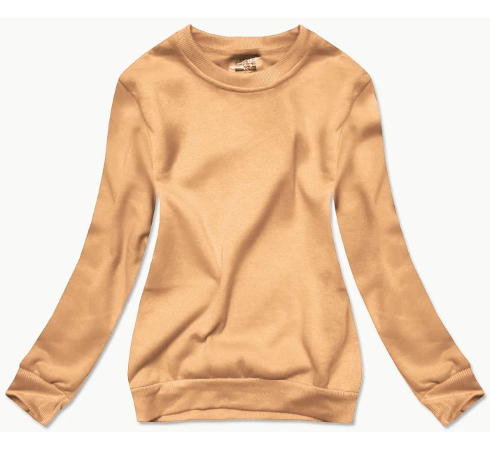 Dámská tepláková mikina v barvě nude se stahovacími lemy (W01-160)