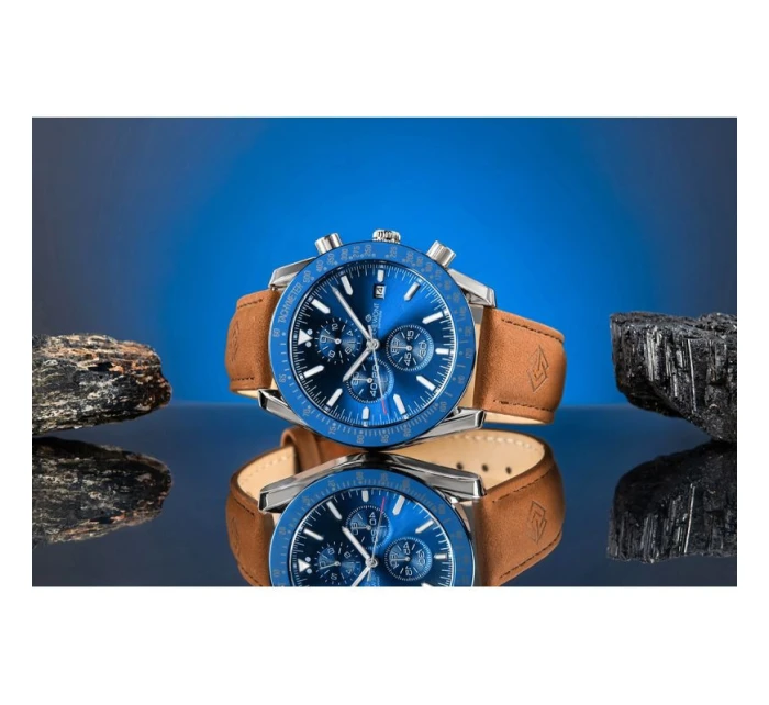 Pánské hodinky Giewont Chronograph Sapphire Brown and Blue GW8720-A2