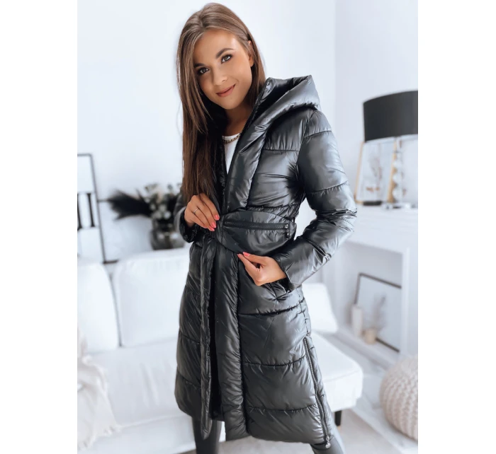 Dámský kabát LINA black FashionStreet TY3109 Dámský kabát LINA black FashionStreet TY3109