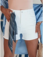 Dámské džínové šortky GLAMWEAR white FashionStreet SY0341 Dámské džínové šortky GLAMWEAR white FashionStreet SY0341