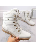 Kožené nepromokavé zateplené boty W white model 21391182 - Rieker
