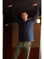 LSL Men Pánské těžké piqué polo s dlouhým rukávem deep black model 22442403 - NEOBLU LSL Men Pánské těžké piqué polo s dlouhým rukávem deep black model 22442403 - NEOBLU