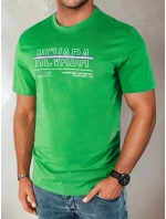 Pánské zelené tričko s potiskem FashionStreet RX5438