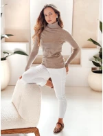 Dámský svetr s rolákem beige Dstreet model 21990936 - FashionStreet