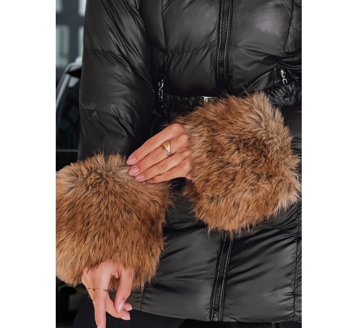 Dámská zimní prošívaná bunda s kapucí černá FashionStreet TY5320