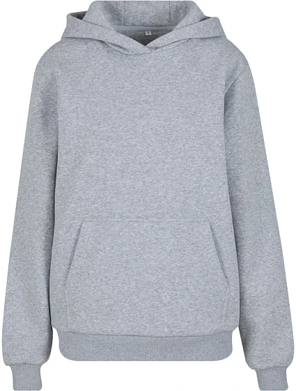 Build your Brand BY 289 Dámská oversize mikina s kapucí "Fluffy" 56.0289 heather grey Build your Brand BY 289 Dámská oversize mikina s kapucí "Fluffy" 56.0289 heather grey