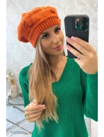 Dámská čepice Sofia model 18752193 oranžová - K-Fashion Dámská čepice Sofia model 18752193 oranžová - K-Fashion