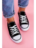 Dámské Klasické Tenisky Černé S Bílou Podešví Omerta Dámské Klasické Tenisky Černé S Bílou Podešví Omerta