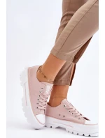 Látkové tenisky na platformě Big Star model 21610266 Nude - Big Star Shoes Látkové tenisky na platformě Big Star model 21610266 Nude - Big Star Shoes