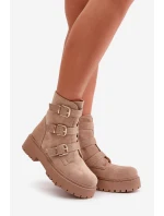 Zateplené dámské boty se béžové model 21670769 - Boto Zateplené dámské boty se béžové model 21670769 - Boto